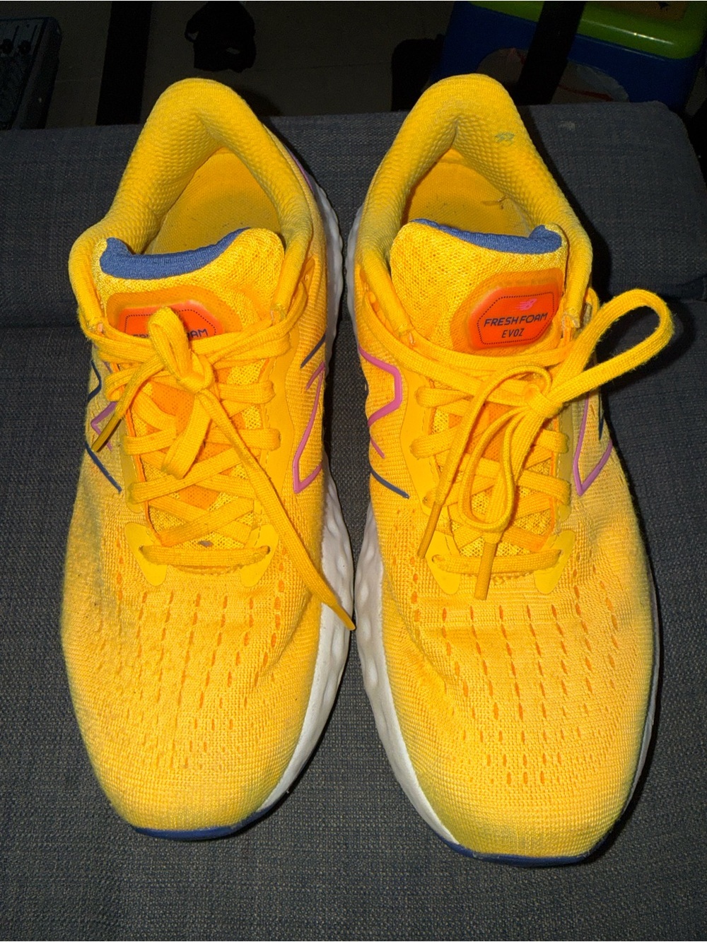 New Balance Kids Yellow Lace-Up Running Sneakers
